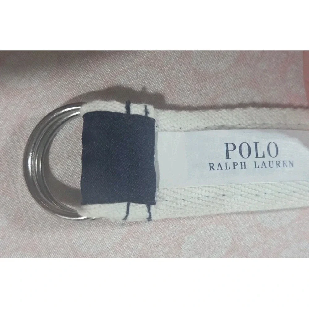 Polo Ralph Lauren Kids Navy Blue Nautical Rope Print D-Ring Belt